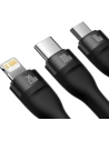 Hurtownia GSM - Kabel 3w1 Baseus Flash Series II USB-C - USB-C, Lightning, micro USB 100W 1,5m černý - BSU3329BLK - {ean13} - Hurt