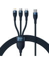Hurtownia GSM - Kabel 3w1 Baseus Flash Series II USB-C/USB-A - USB-C, Lightning, micro USB 100W 1,5m niebieski - BSU3330BLU - {ean13} - Hurt
