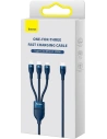 Hurtownia GSM - Kabel 3w1 Baseus Flash Series II USB-C/USB-A - USB-C, Lightning, micro USB 100W 1,5m niebieski - BSU3330BLU - {ean13} - Hurt