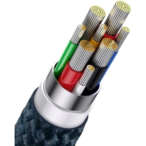 Hurtownia GSM - Kabel 3w1 Baseus Flash Series II USB-C/USB-A - USB-C, Lightning, micro USB 100W 1,5m niebieski - BSU3330BLU - {ean13} - Hurt