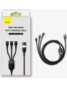 Hurtownia GSM - Kabel 3w1 Baseus Flash Series II USB-C/USB-A - USB-C, Lightning, micro USB 100W 1,2m černý - BSU3332BLK - {ean13} - Hurt