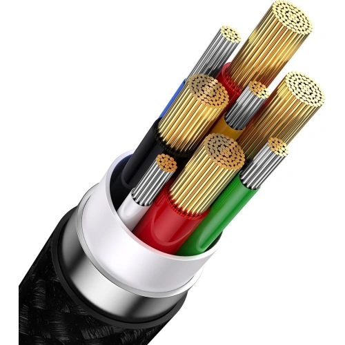 Kabel 3w1 Baseus Flash Series II USB-C/USB-A  - USB-C, Lightning, micro USB 100W 1,2m czarny