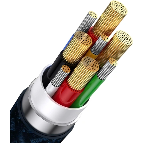 Kabel 3w1 Baseus Flash Series II USB-C/USB-A  - USB-C, Lightning, micro USB 100W 1,2m niebieski