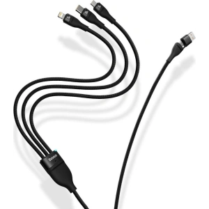 Hurtownia GSM - Kabel 3w1 Baseus Flash Series II USB-C/USB-A - USB-C, Lightning, micro USB 100W 1,2m niebieski - BSU3333BLU - {ean13} - Hurt