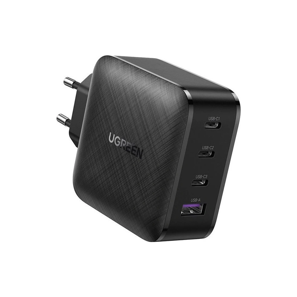 Hurtownia GSM - Síťová nabíječka UGREEN CD224 GaN PPS 65W USB / 3x USB-C QC 3.0 Power Delivery SCP FCP AFC černá - UGR1243BLK - {ean13} - Hurt