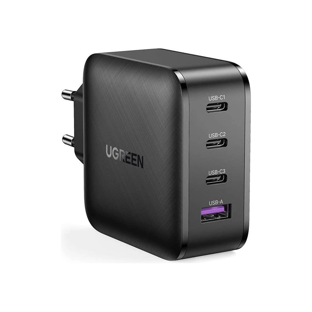 Hurtownia GSM - Síťová nabíječka UGREEN CD224 GaN PPS 65W USB / 3x USB-C QC 3.0 Power Delivery SCP FCP AFC černá - UGR1243BLK - {ean13} - Hurt