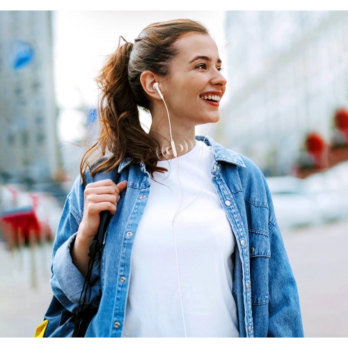 Słuchawki UGREEN EP101 USB-C z pilotem i mikrofonem biały