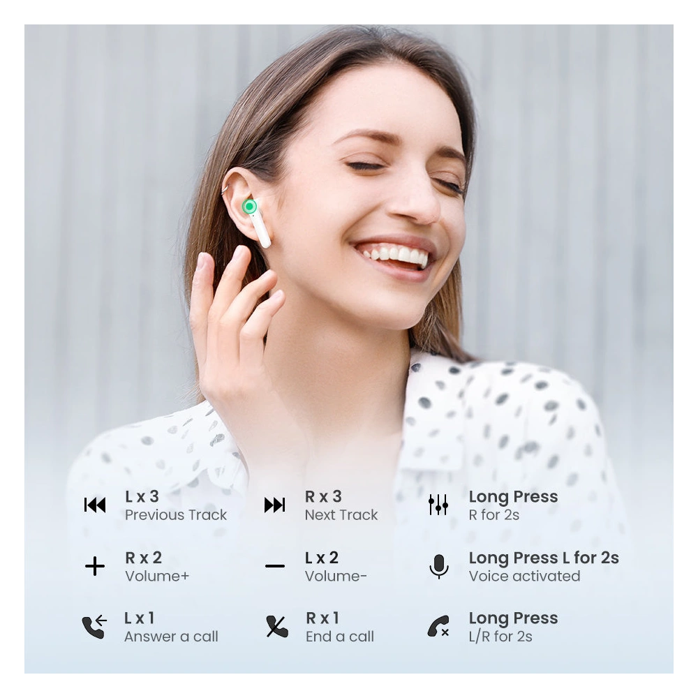 Hurtownia GSM - Bezprzewodowe słuchawki UGREEN WS105 HiTune T2 ENC Bluetooth 5.0 czarny - UGR1247BLK - {ean13} - Hurt