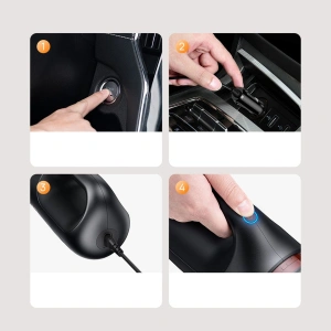 Wholesale Baseus A7 mini car vacuum cleaner 90 W 6000 Pa dark gray - BSU3335GRY - {ean13} - Hurt