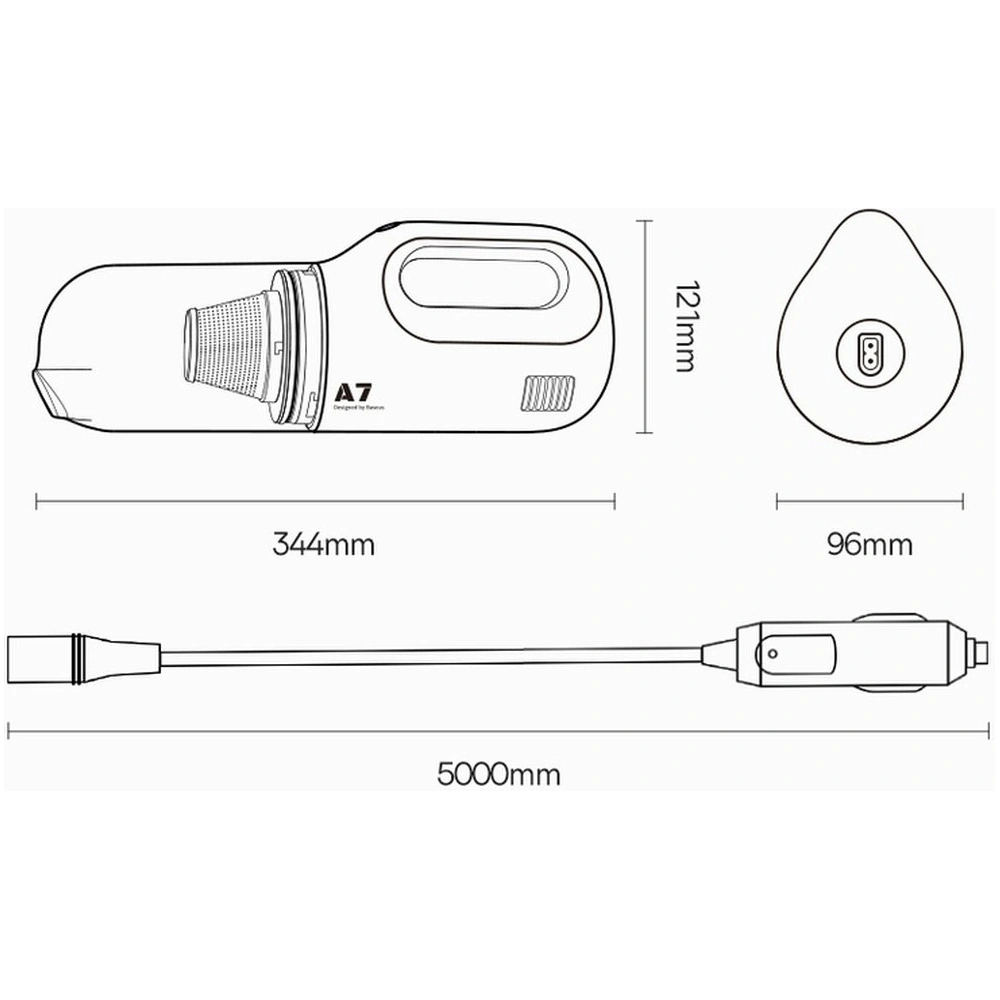 Hurtownia GSM - Auta vysavač Baseus A7 90W 6000Pa tmavě šedý - BSU3335GRY - {ean13} - Hurt