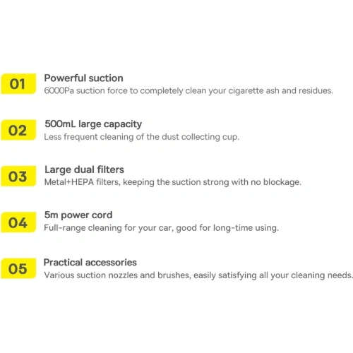 Odkurzacz samochodowy Baseus A7 90W 6000Pa ciemnoszary