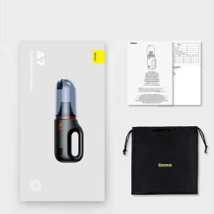Wholesale Baseus A7 mini car vacuum cleaner 90 W 6000 Pa dark gray - BSU3335GRY - {ean13} - Hurt