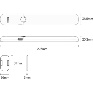 Hurtownia GSM - Lampka do šatníku Baseus Sunshine Series s PIR pohybovým senzorem 1200mAh bílá - BSU3337WHT - {ean13} - Hurt