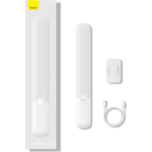 Lampka do szafy Baseus Sunshine Series z czujnikiem ruchu PIR 1200mAh biała