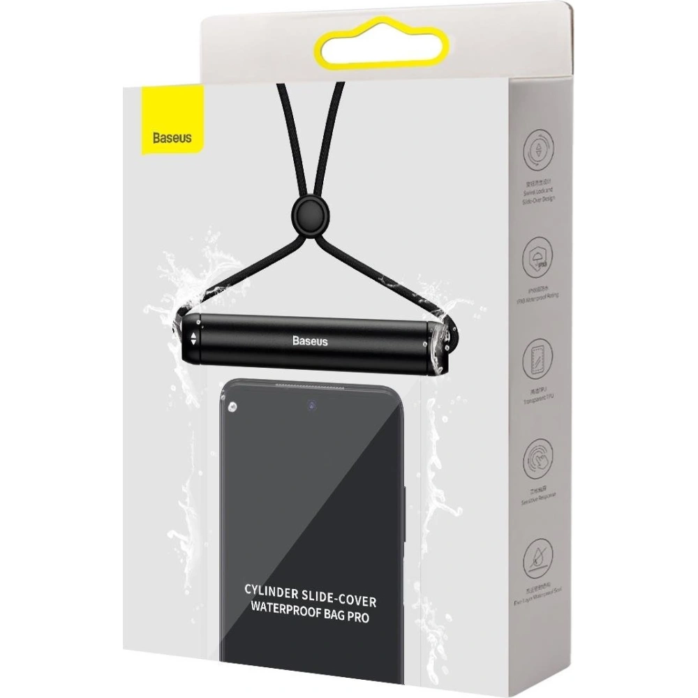 Wholesale Baseus waterproof case for phone Slide-cover black - BSU3338BLK - {ean13} - Hurt