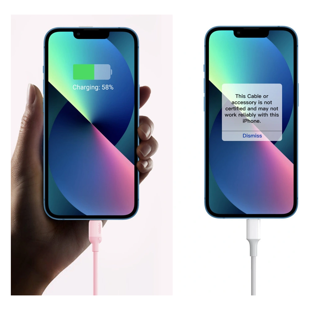 Hurtownia GSM - Kabel UGREEN US387 USB-C - Lightning MFI C94 Power Delivery 1m růžový - UGR1248PNK - {ean13} - Hurt