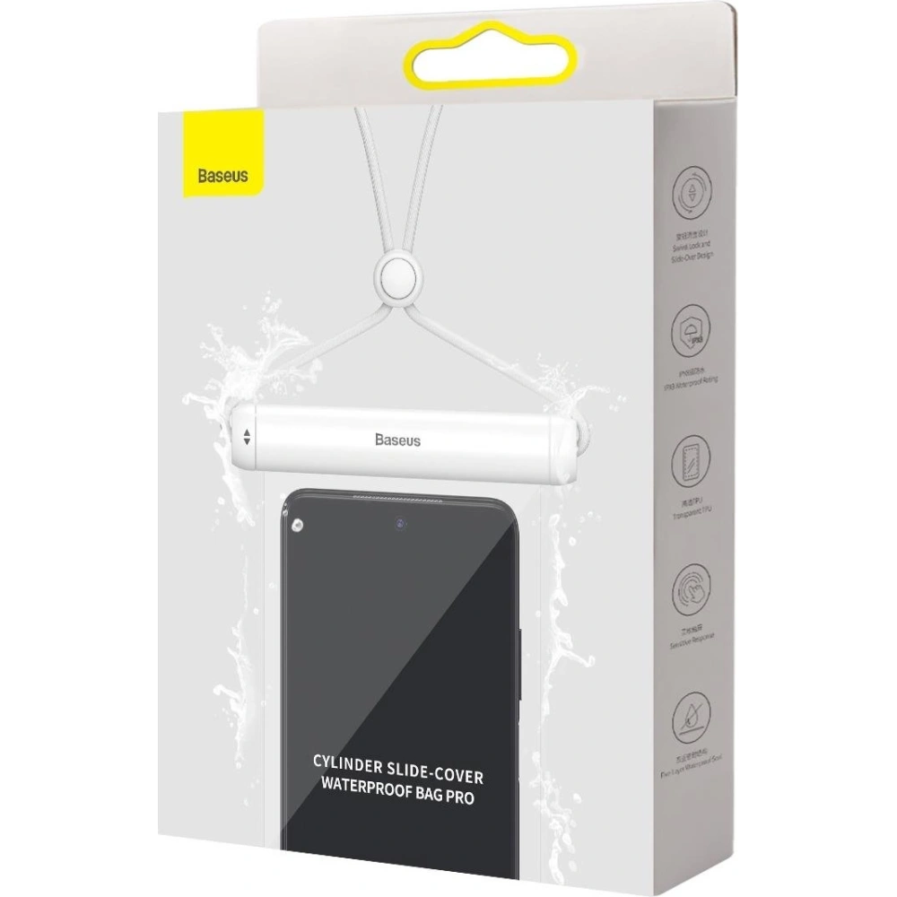 Hurtownia GSM - Univerzální voděodolné pouzdro Baseus Slide-cover bílé - BSU3339WHT - {ean13} - Hurt