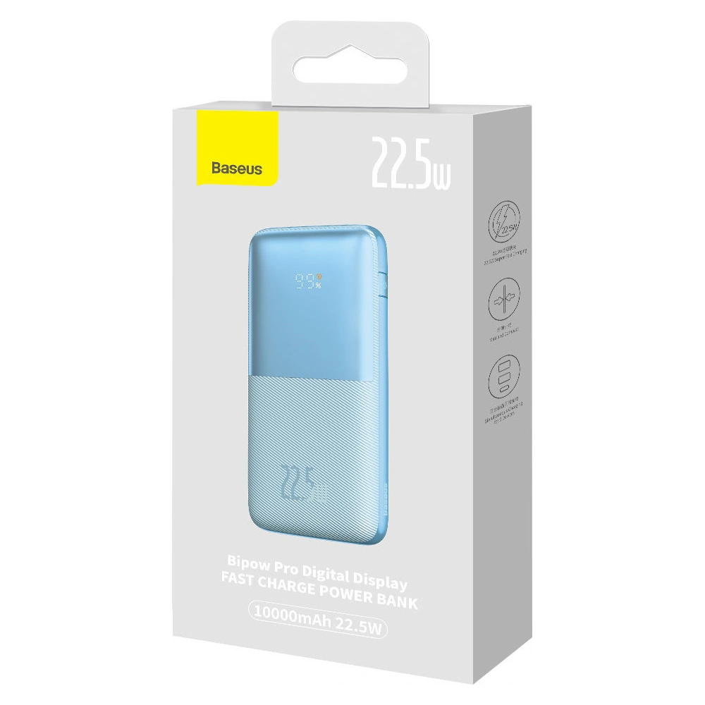 Hurtownia GSM - Powerbank Baseus Bipow Pro 10000mAh 22.5W + kabel USB 3A 0.3m niebieski - BSU3344BLU - {ean13} - Hurt