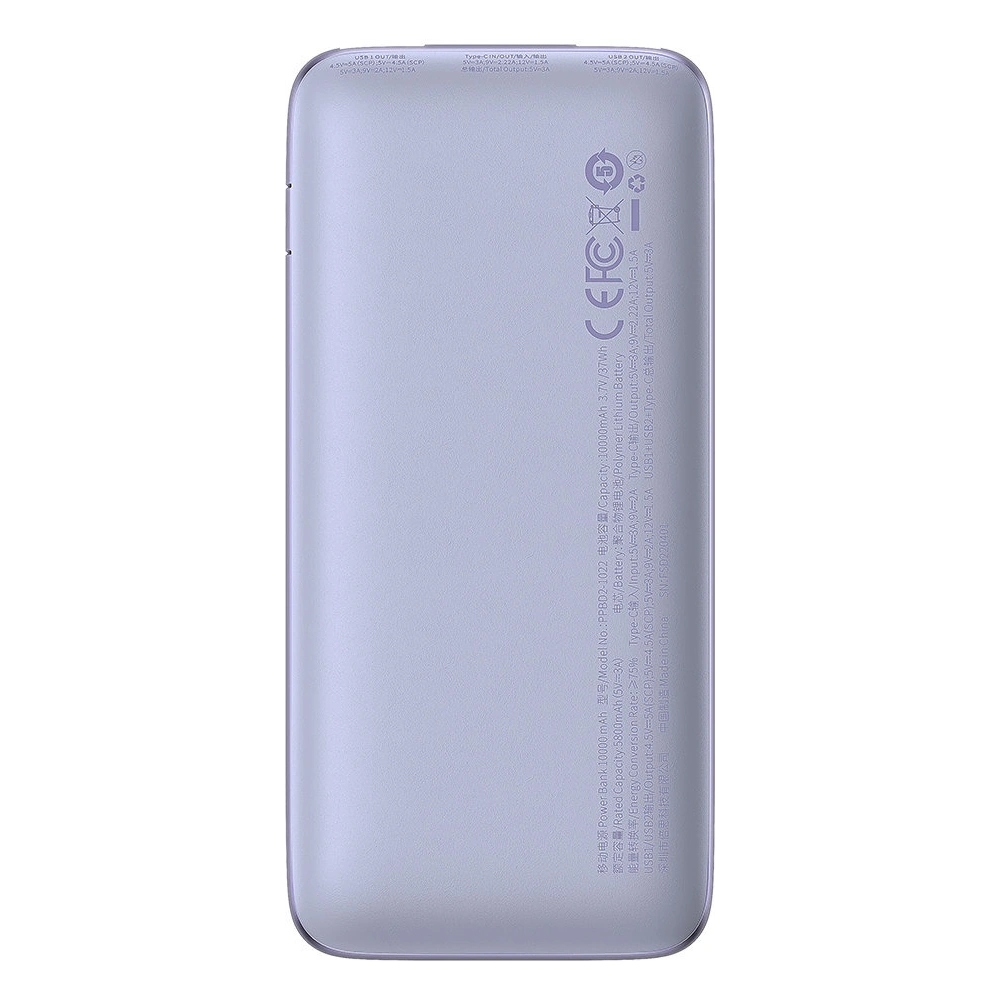 Hurtownia GSM - Powerbank Baseus Bipow Pro 10000mAh 22.5W + kabel USB 3A 0.3m fialový - BSU3345PRP - {ean13} - Hurt