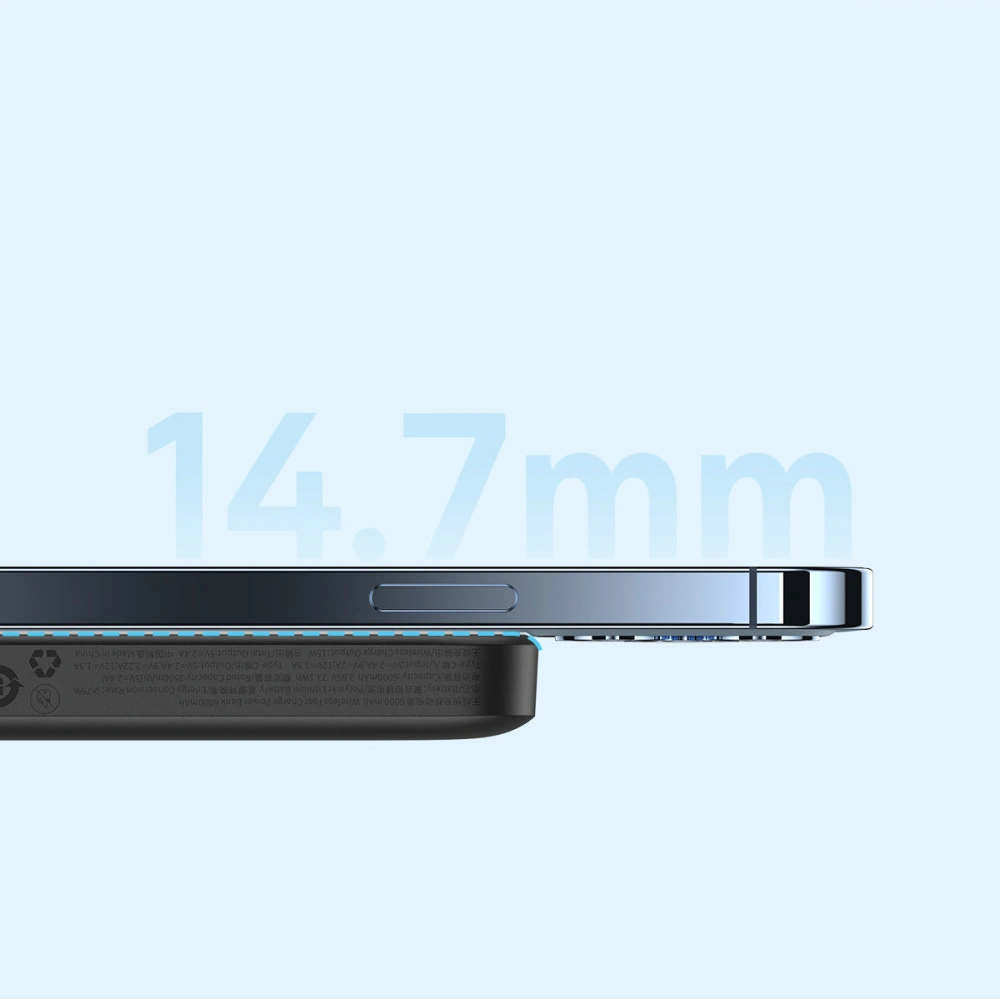 Hurtownia GSM - Powerbank Baseus magnetický 6000mAh 20W + kabel USB Typ C 60W 50cm černý - BSU3346BLK - {ean13} - Hurt