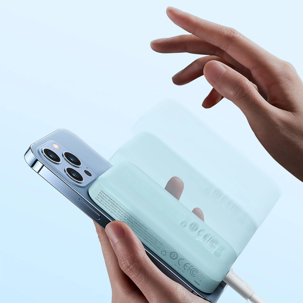 Hurtownia GSM - Powerbank Baseus magnetický 6000mAh 20W + kabel USB Typ C 60W 50cm bílý - BSU3347WHT - {ean13} - Hurt