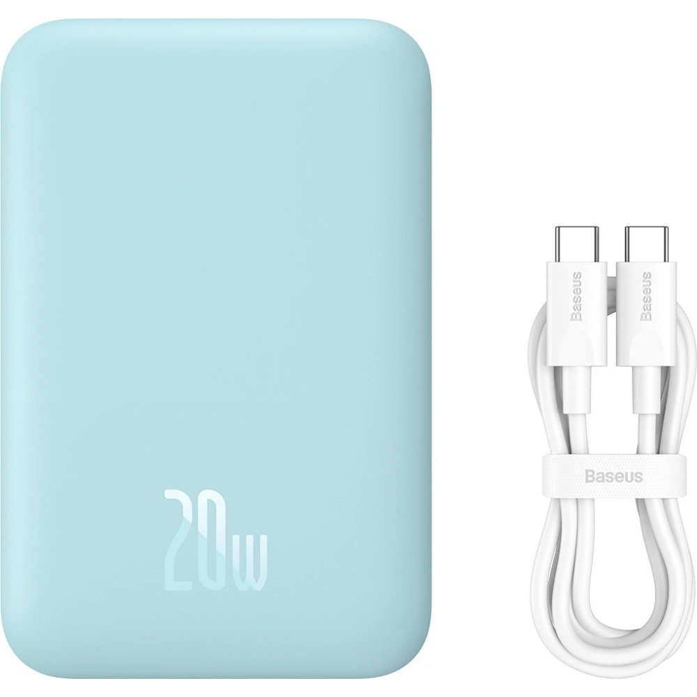 Hurtownia GSM - Powerbank Baseus magnetický 6000mAh 20W + kabel USB Typ C 60W 50cm modrý - BSU3348BLU - {ean13} - Hurt