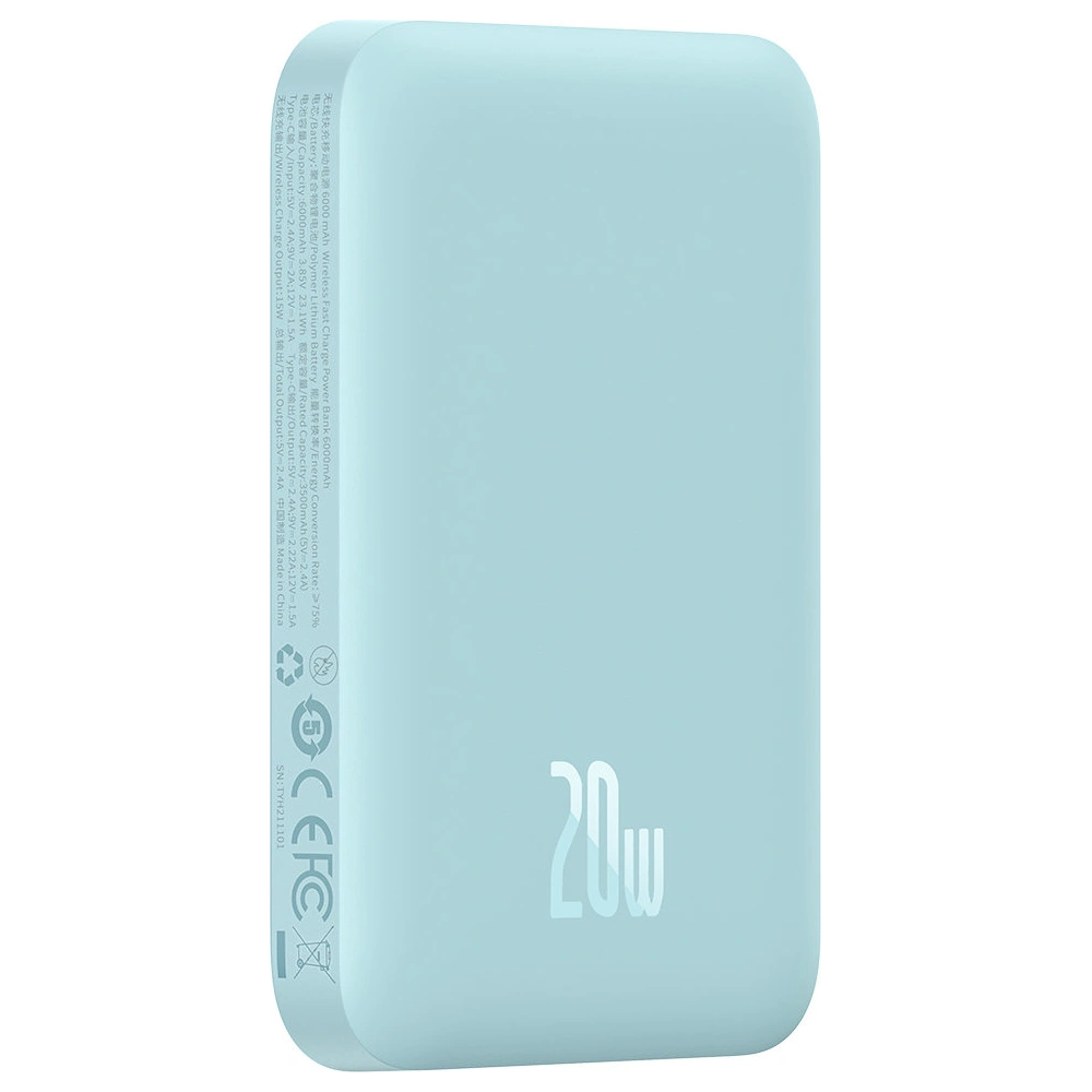 Hurtownia GSM - Powerbank Baseus magnetický 6000mAh 20W + kabel USB Typ C 60W 50cm modrý - BSU3348BLU - {ean13} - Hurt