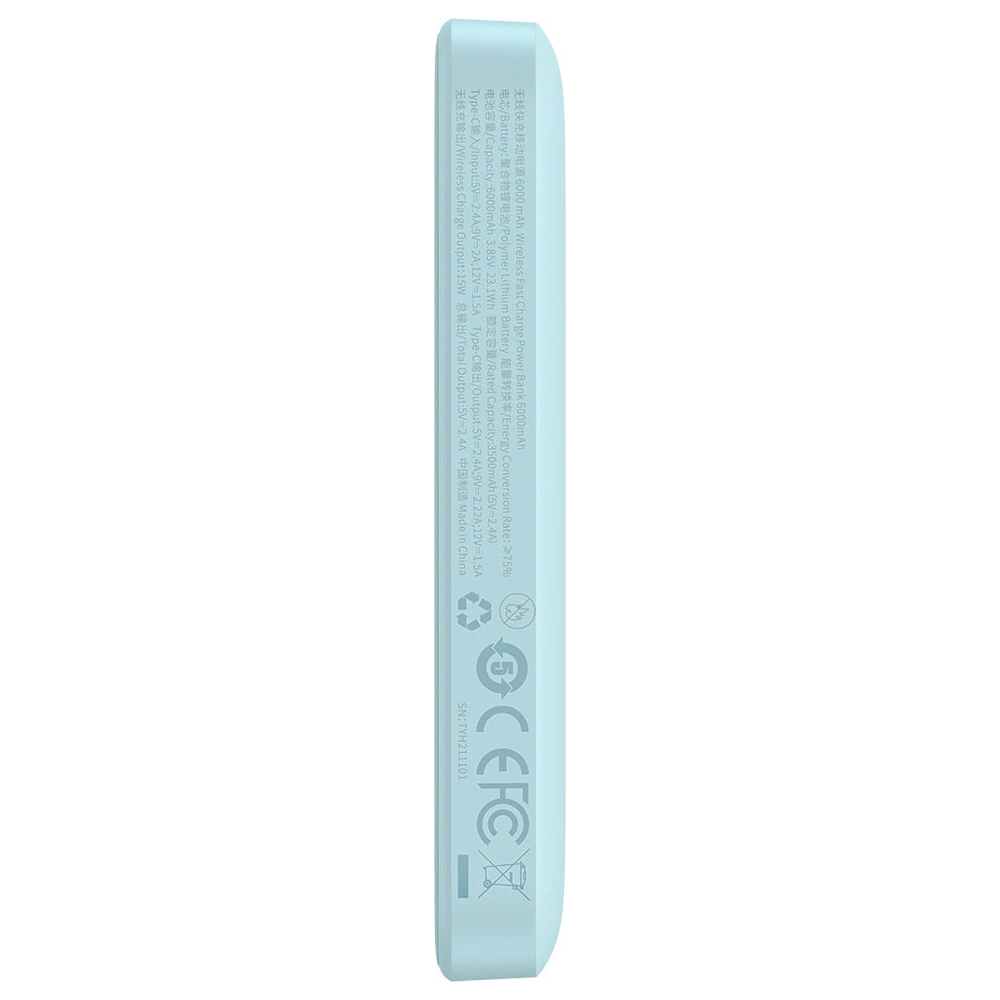 Hurtownia GSM - Powerbank Baseus magnetický 6000mAh 20W + kabel USB Typ C 60W 50cm modrý - BSU3348BLU - {ean13} - Hurt
