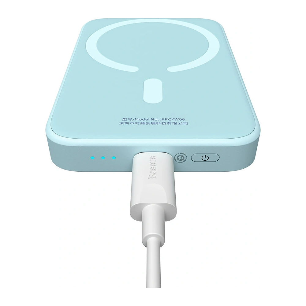 Hurtownia GSM - Powerbank Baseus magnetický 6000mAh 20W + kabel USB Typ C 60W 50cm modrý - BSU3348BLU - {ean13} - Hurt