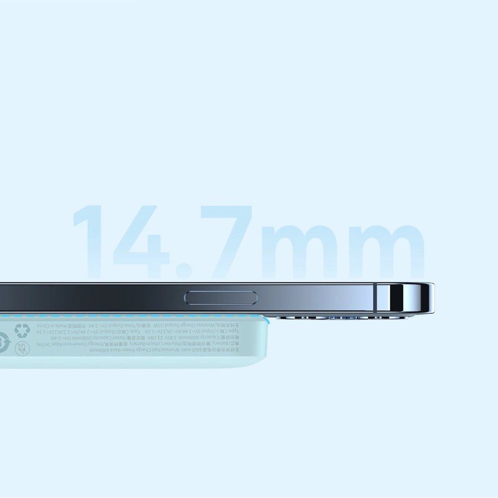 Hurtownia GSM - Powerbank Baseus magnetický 6000mAh 20W + kabel USB Typ C 60W 50cm modrý - BSU3348BLU - {ean13} - Hurt