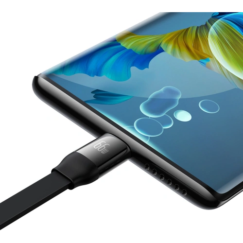 Zwijany kabel 3w1 Baseus Bright Mirror 2 USB-A - micro USB + Lightning + USB-C 66W 1.1m czarny