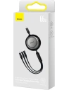 Hurtownia GSM - Zwijany kabel 3w1 Baseus Bright Mirror 2 USB-A - micro USB + Lightning + USB-C 66W 1.1m czarny - BSU3355BLK - {ean13} - Hurt
