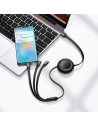 Hurtownia GSM - Zwijany kabel 3w1 Baseus Bright Mirror 2 USB-A - micro USB + Lightning + USB-C 66W 1.1m czarny - BSU3355BLK - {ean13} - Hurt