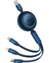 Hurtownia GSM - Zwijany kabel 3w1 Baseus Bright Mirror 2 USB-A - micro USB + Lightning + USB-C 66W 1.1m niebieski - BSU3356BLU - {ean13} - Hurt