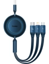 Hurtownia GSM - Zwijany kabel 3w1 Baseus Bright Mirror 2 USB-A - micro USB + Lightning + USB-C 66W 1.1m niebieski - BSU3356BLU - {ean13} - Hurt