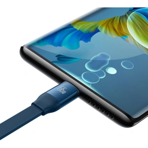 Hurtownia GSM - Zwijany kabel 3w1 Baseus Bright Mirror 2 USB-A - micro USB + Lightning + USB-C 66W 1.1m niebieski - BSU3356BLU - {ean13} - Hurt