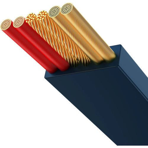 Zwijany kabel 3w1 Baseus Bright Mirror 2 USB-A - micro USB + Lightning + USB-C 66W 1.1m niebieski