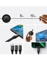 Hurtownia GSM - Zwijany kabel 3w1 Baseus Bright Mirror 2 USB-A - micro USB + Lightning + USB-C 66W 1.1m niebieski - BSU3356BLU - {ean13} - Hurt