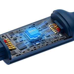Hurtownia GSM - Zwijany kabel 3w1 Baseus Bright Mirror 2 USB-A - micro USB + Lightning + USB-C 66W 1.1m niebieski - BSU3356BLU - {ean13} - Hurt