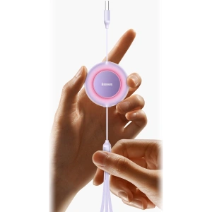 Hurtownia GSM - Zwijany kabel 3w1 Baseus Bright Mirror 2 USB-A - micro USB + Lightning + USB-C 66W 1.1m niebieski - BSU3356BLU - {ean13} - Hurt