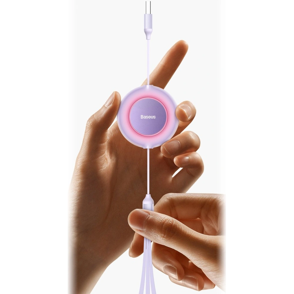 Hurtownia GSM - Zavíratelný kabel 3w1 Baseus Bright Mirror 2 USB-A - micro USB + Lightning + USB-C 66W 1.1m modrý - BSU3356BLU - {ean13} - Hurt