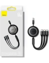 Hurtownia GSM - Zwijany kabel 3w1 Baseus Bright Mirror 2 USB-A - micro USB + Lightning + USB-C 66W 1.1m niebieski - BSU3356BLU - {ean13} - Hurt