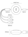 Hurtownia GSM - Zwijany kabel 3w1 Baseus Bright Mirror 2 USB-A - micro USB + Lightning + USB-C 66W 1.1m niebieski - BSU3356BLU - {ean13} - Hurt