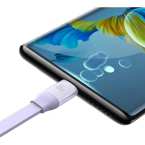 Hurtownia GSM - Zwijany kabel 3w1 Baseus Bright Mirror 2 USB-A - micro USB + Lightning + USB-C 66W 1.1m fioletowy - BSU3357PRP - {ean13} - Hurt