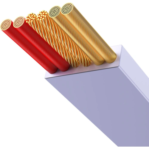 Zwijany kabel 3w1 Baseus Bright Mirror 2 USB-A - micro USB + Lightning + USB-C 66W 1.1m fioletowy