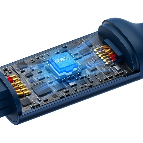 Zwijany kabel 3w1 Baseus Bright Mirror 2 USB-A - micro USB + Lightning + USB-C 66W 1.1m zielony