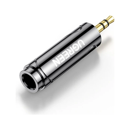 Adapter audio UGREEN AV168 6,35mm jack (żeński) - 3,5mm mini jack (męski) czarny