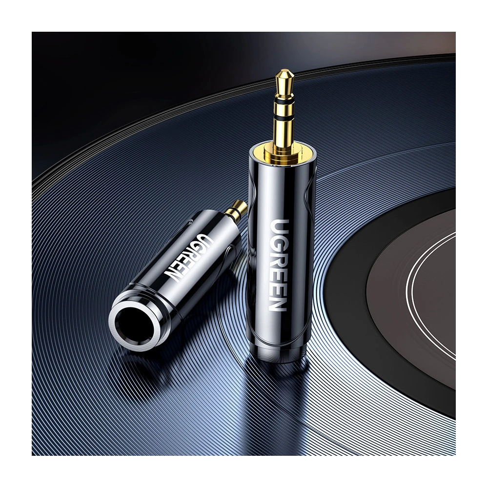 Wholesale UGREEN AV168 adapter audio adapter from 6.35mm / 6.5mm jack (female) to 3.5mm mini jack (male) black - UGR1270BLK - {ean13} - Hurt