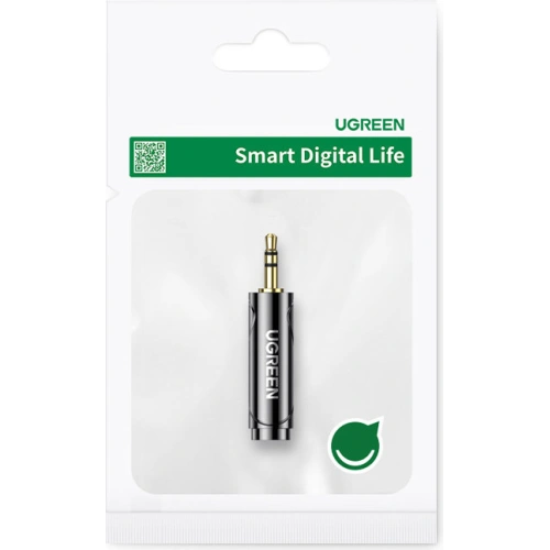 Adapter audio UGREEN AV168 6,35mm jack (żeński) - 3,5mm mini jack (męski) czarny