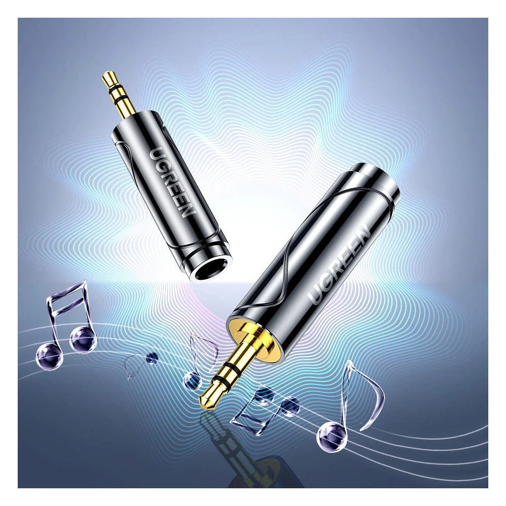 Hurtownia GSM - Audio adaptér UGREEN AV168 6,35mm jack (ženský) - 3,5mm mini jack (mužský) černý - UGR1270BLK - {ean13} - Hurt